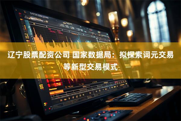辽宁股票配资公司 国家数据局：拟探索词元交易等新型交易模式
